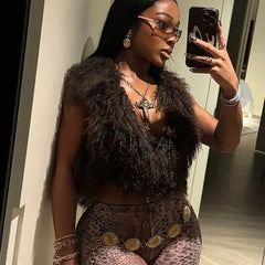 Fur Crop Vest Coat Fashion Closet Clothing