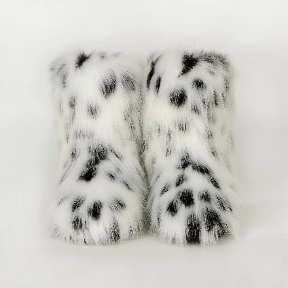 Furry Fur Boots Fashion Closet Clothing