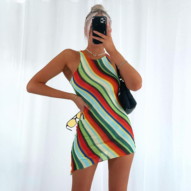 Get a Stripe Mini Dress Fashion Closet Clothing
