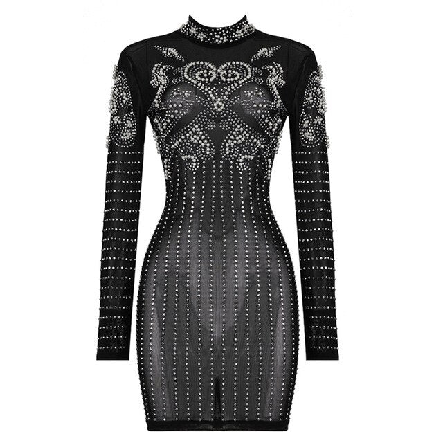 Girl Loves Diamond Mini Dress- Black Fashion Closet Clothing