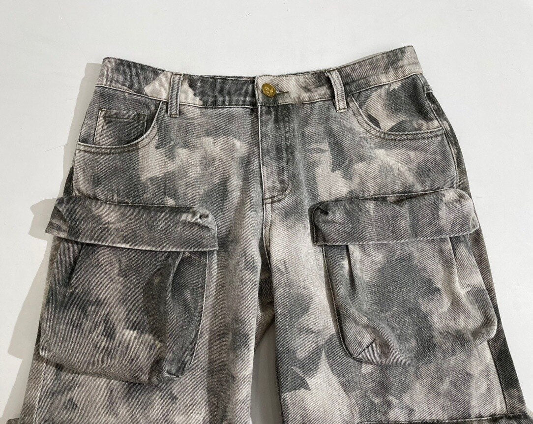 Grayish Multi Pockets Cargo Pants Fashion Closet Clothing