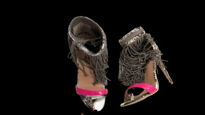Umbrella Fringe High Heels