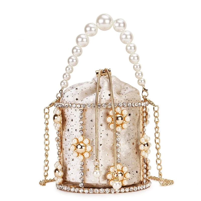 Diamonds Pearl Tote Bucket Bag