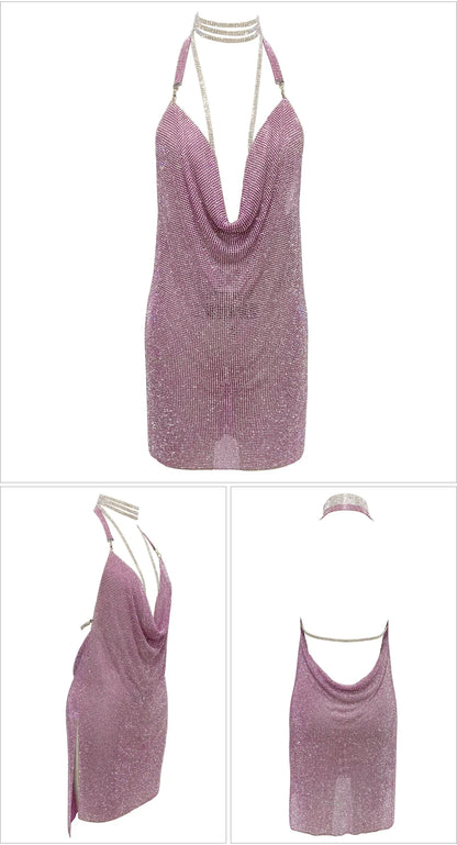 Kendall Rhinestone Mini Dress