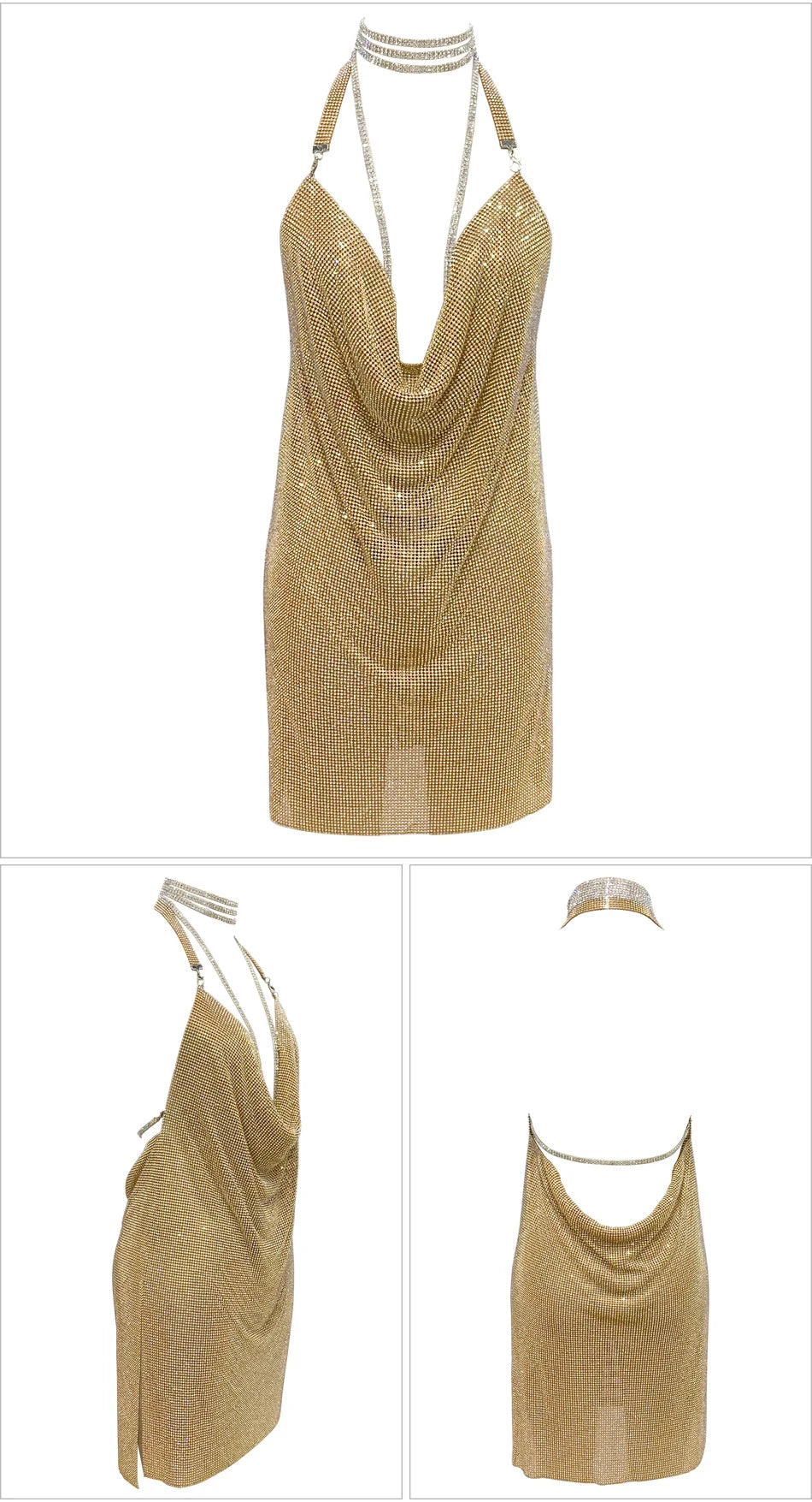 Kendall Rhinestone Mini Dress