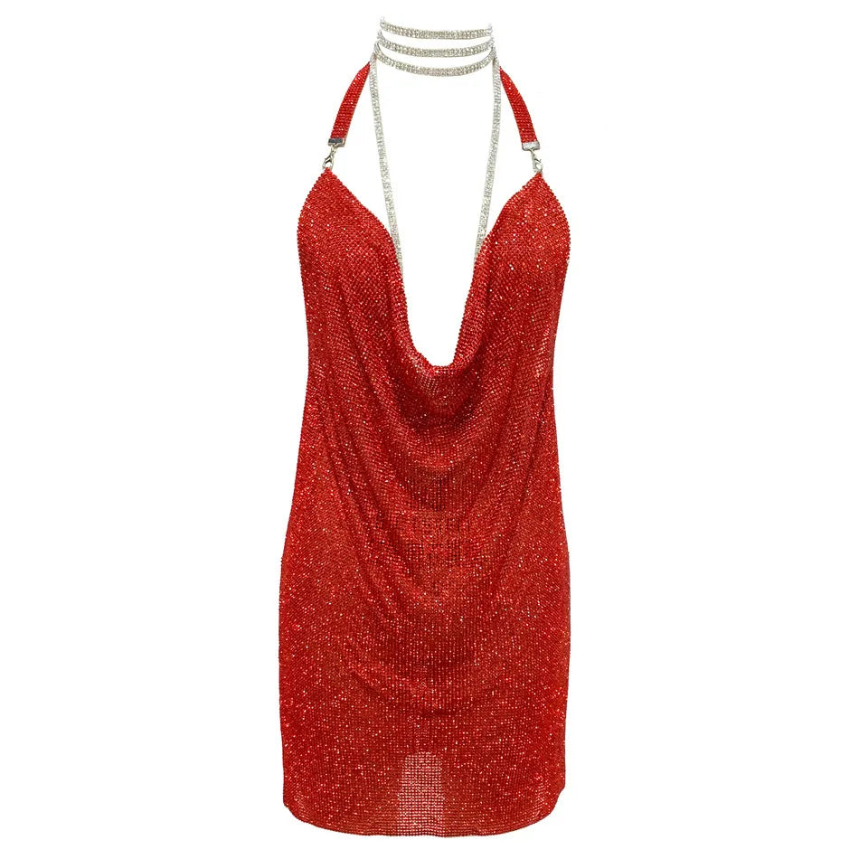 Kendall Rhinestone Mini Dress