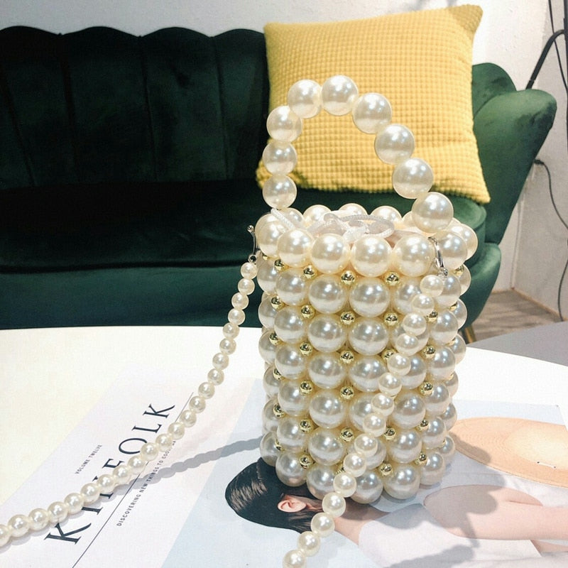 Her Pearls Beading Tote Bag Fashion Closet Clothing