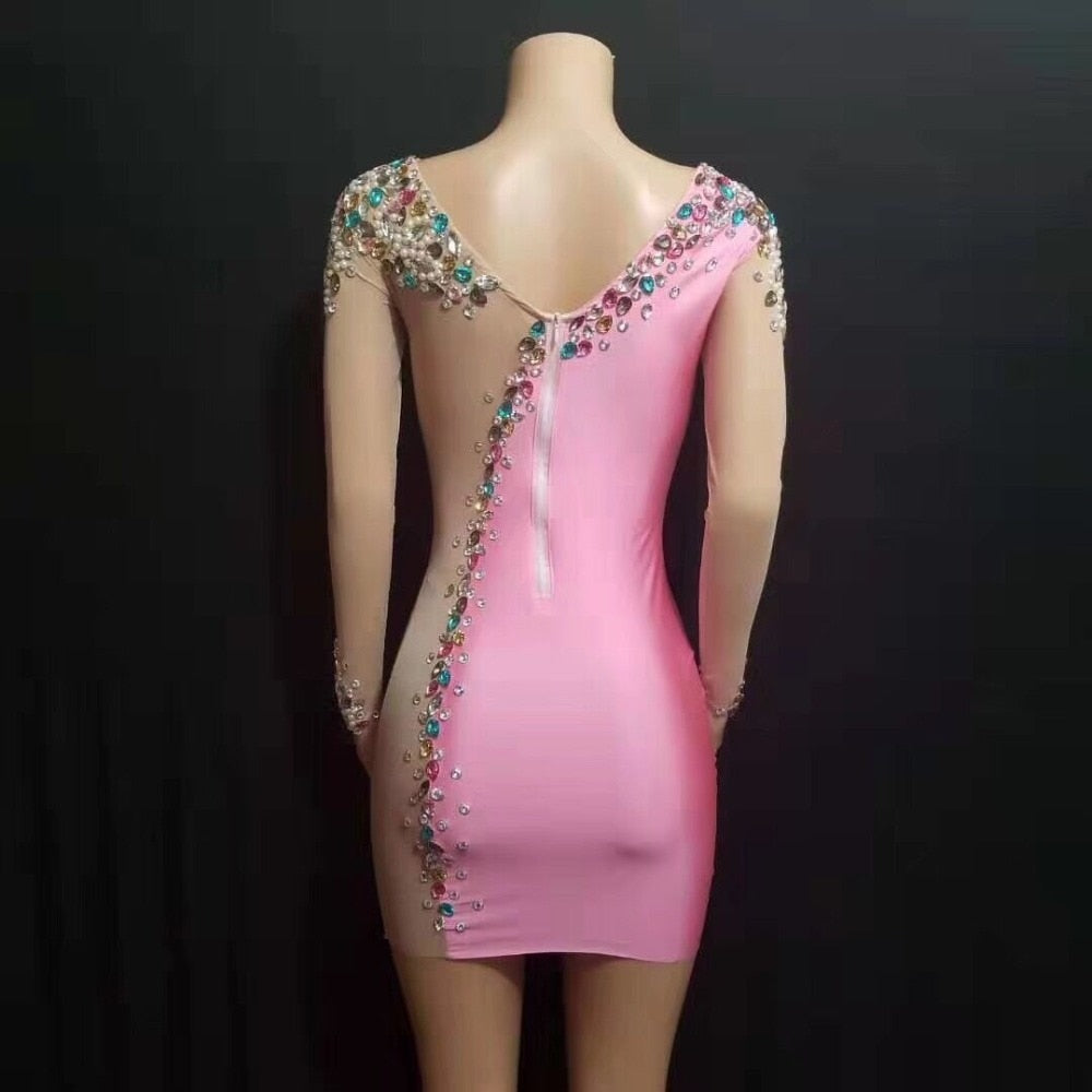 Holly Beading Sexy Mini Dress Fashion Closet Clothing