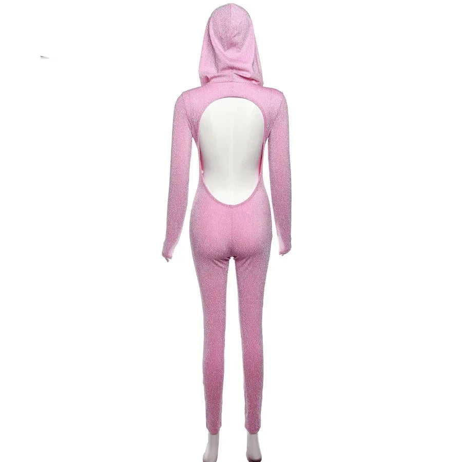 Hooded Girl Jumpsuit Fashion Closet Clothing
