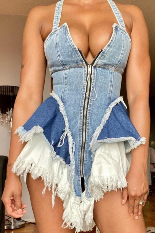 Hot Mama Denim Top Fashion Closet Clothing