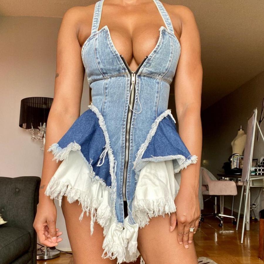 Hot Mama Denim Top Fashion Closet Clothing