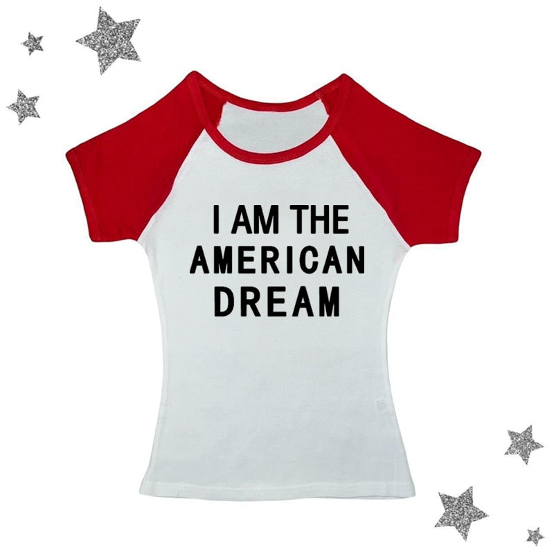 I Am The American Dream Crop Top Fashion Closet Clothing