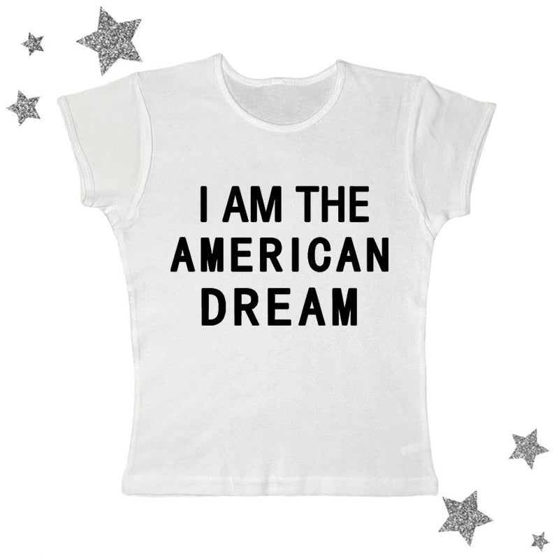 I Am The American Dream Crop Top Fashion Closet Clothing