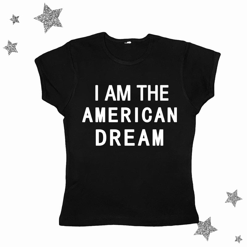 I Am The American Dream Crop Top Fashion Closet Clothing