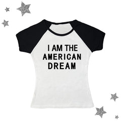 I Am The American Dream Crop Top Fashion Closet Clothing