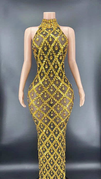I Like It Shiny Maxi Dress Fashion Closet Clothing