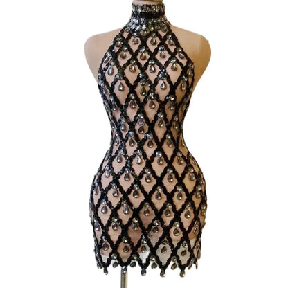 I like It Shiny Mini Dress Fashion Closet Clothing