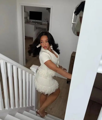 Bella Tassel Knit Cardigan Skirt Set