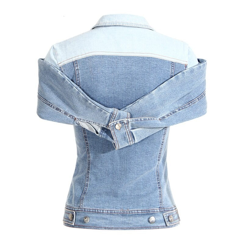 Irregular Blue Denim Top Fashion Closet Clothing