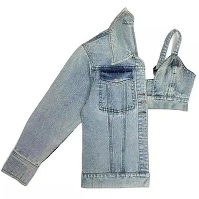 Irregular Denim Top/Jacket Fashion Closet Clothing