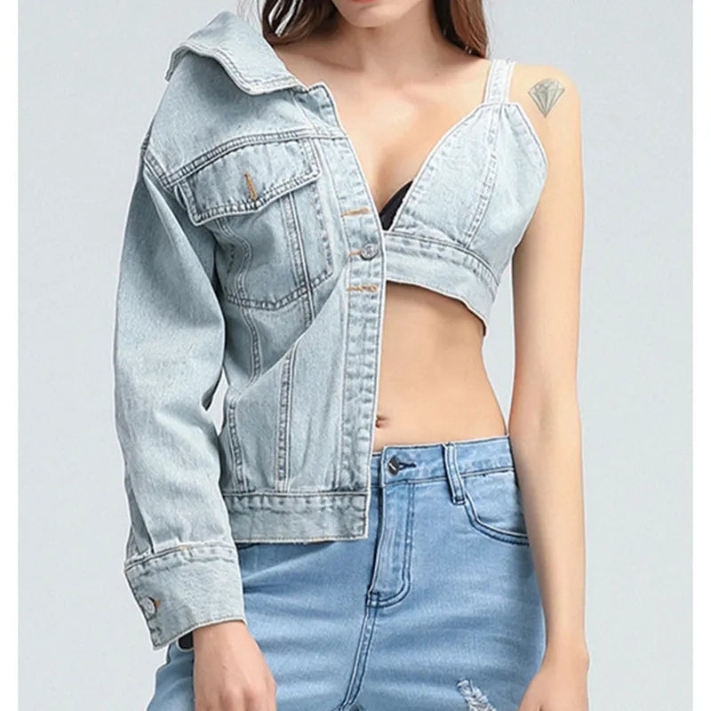 Irregular Denim Top/Jacket Fashion Closet Clothing