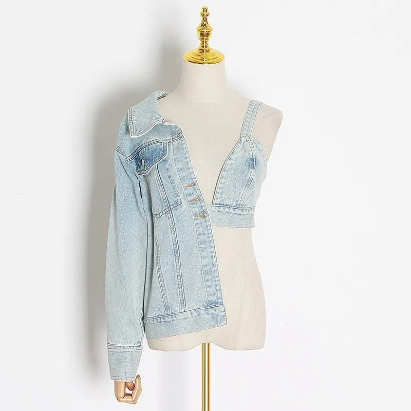 Irregular Denim Top/Jacket Fashion Closet Clothing