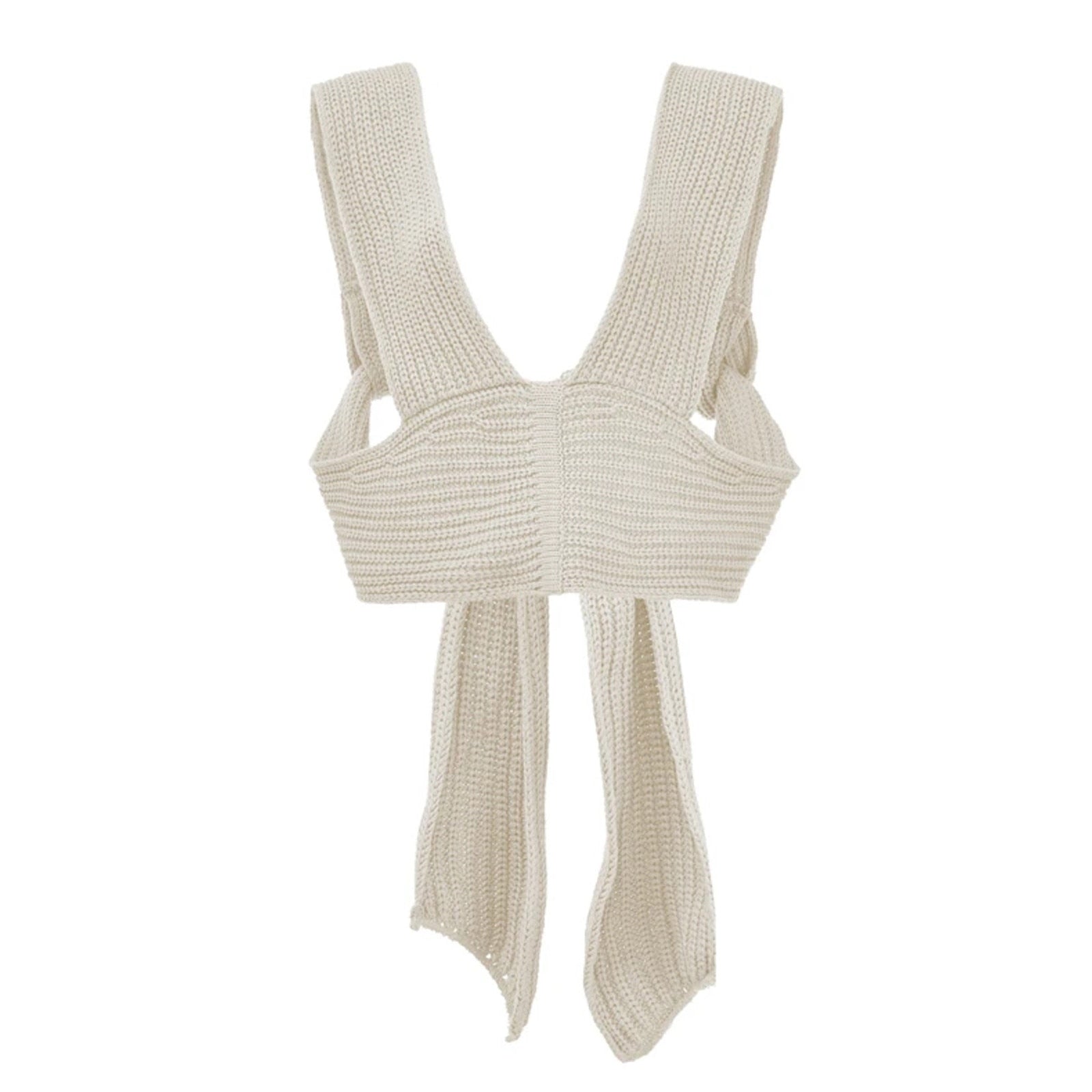 Irregular Knitted Bandage Top Fashion Closet Clothing