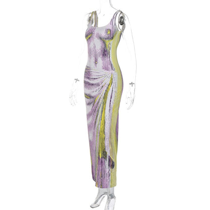 Jalissa Tie Dye Bodycon Midi Dress Fashion Closet Clothing