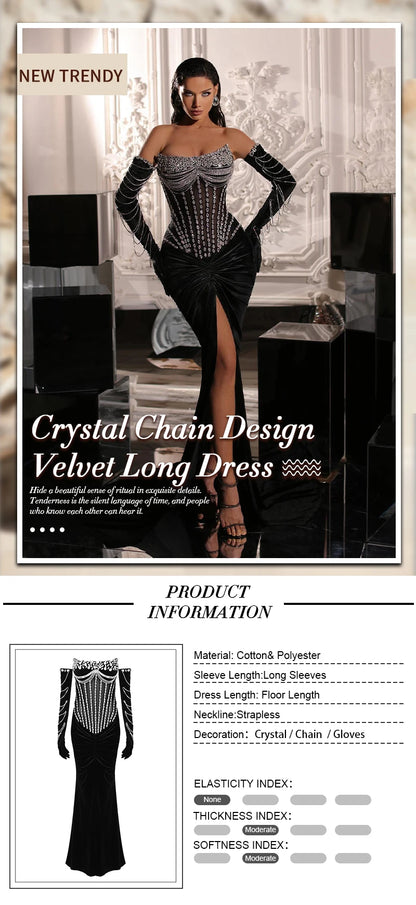 Janelle Velvet Maxi Dress Fashion Closet Clothing