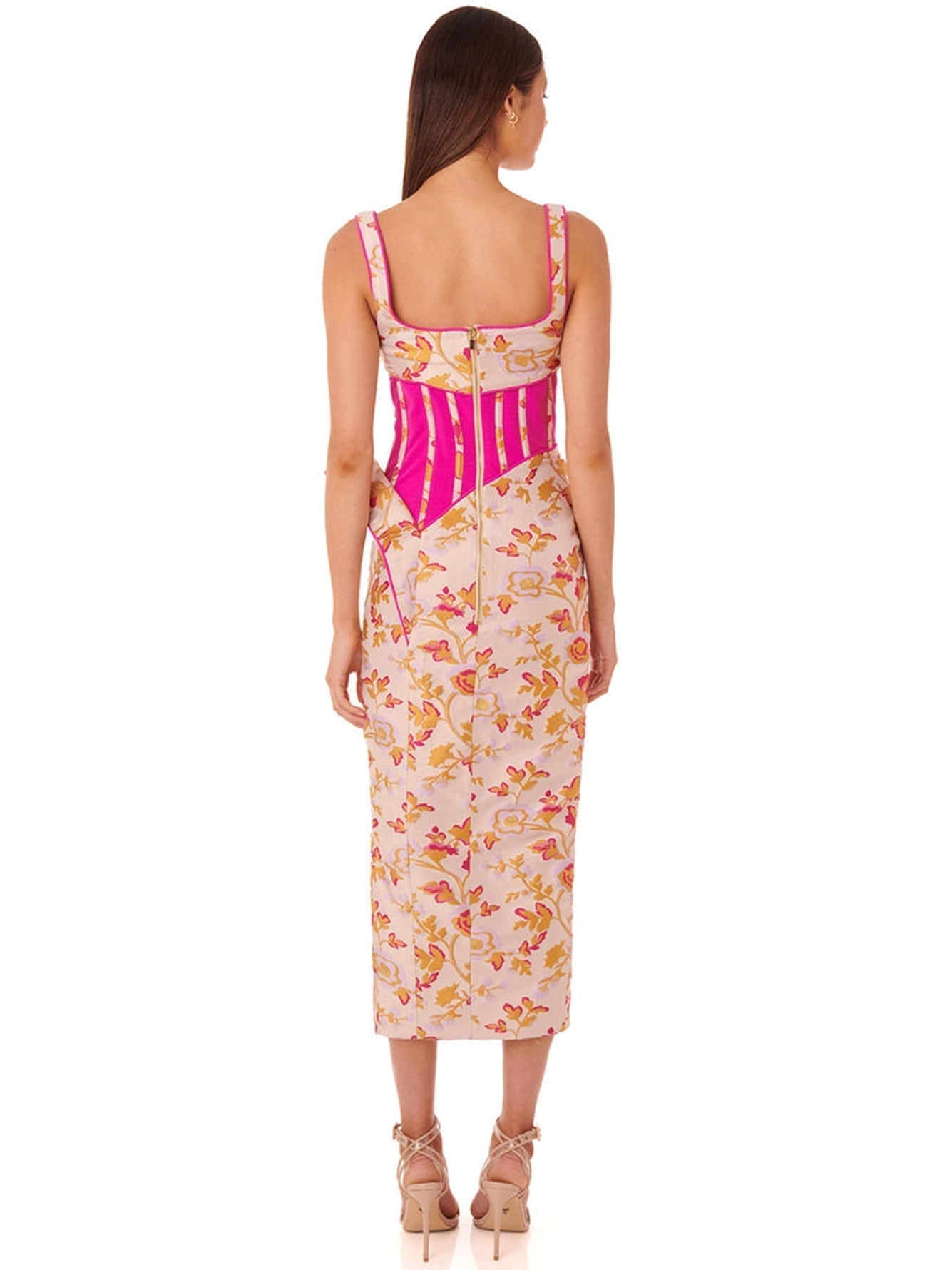 Jayna Ruffled Midi Dress Fashion Closet Clothing