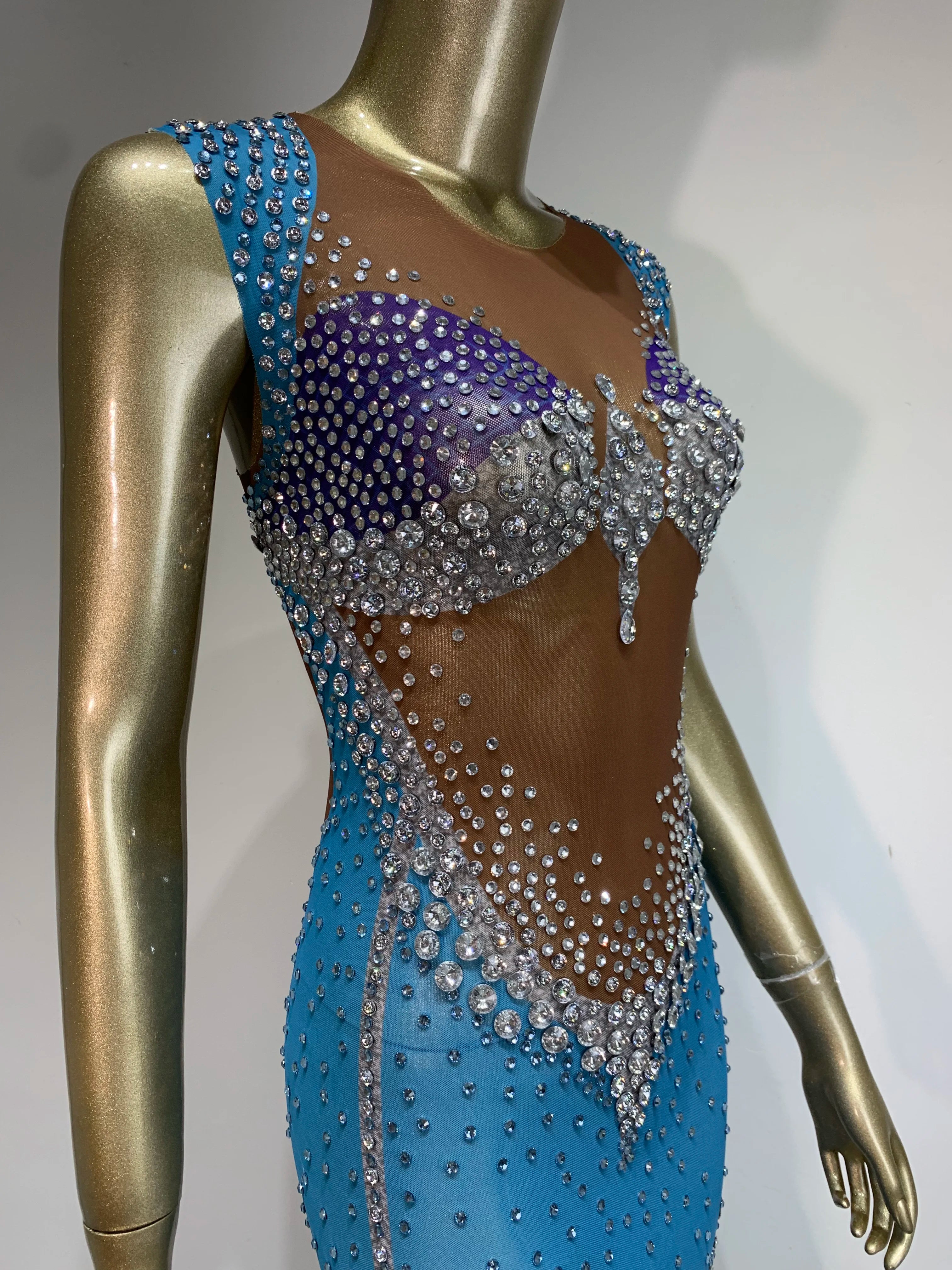 Jenn Sparkling Rhinestone Dress Fashion Closet Clothing