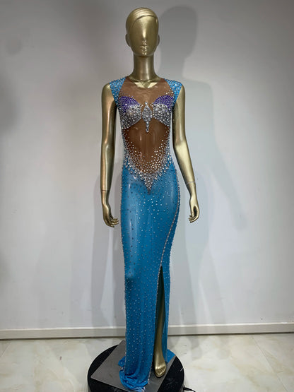 Jenn Sparkling Rhinestone Dress Fashion Closet Clothing