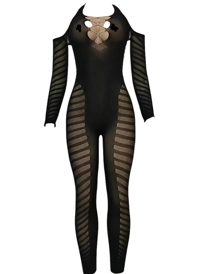 Jennica Mesh Jumpsuit Fashion Closet Clothing