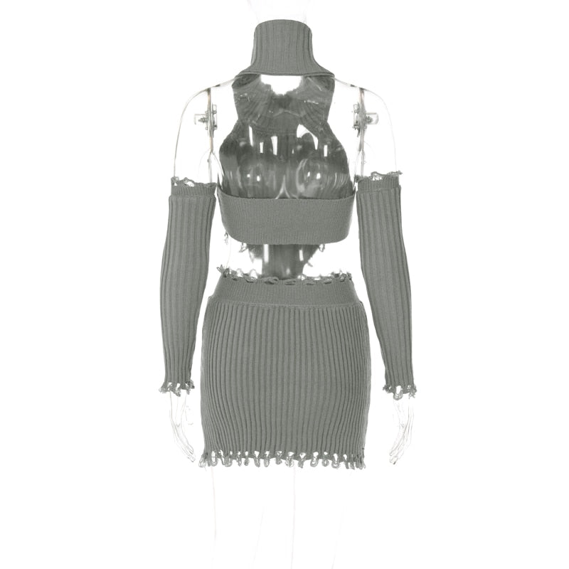 Jodie Turtleneck Sweater Skirt Set Fashion Closet Clothing