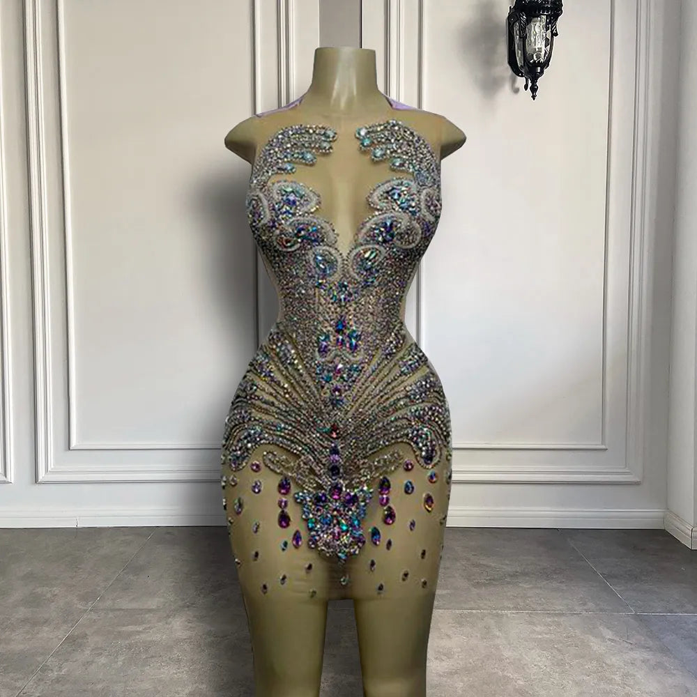 Jordyn Rhinestone Dress Fashion Closet Clothing
