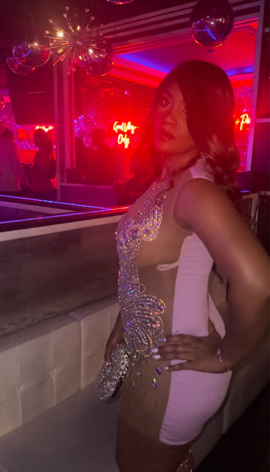 Jordyn Rhinestone Dress Fashion Closet Clothing