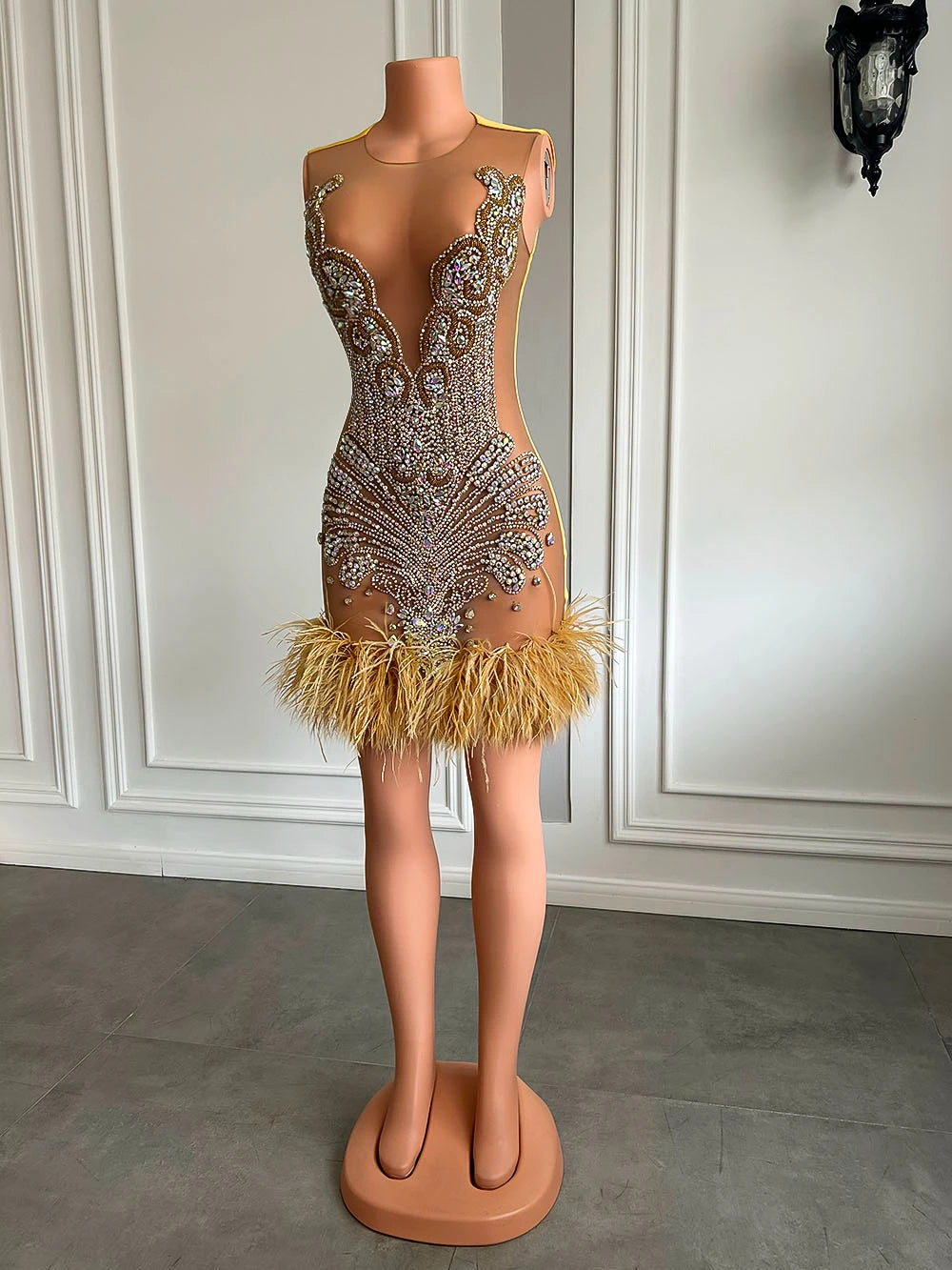 Kadijah Feather Dress Fashion Closet Clothing