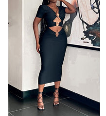 Karissa Bandage Midi Dress Fashion Closet Clothing