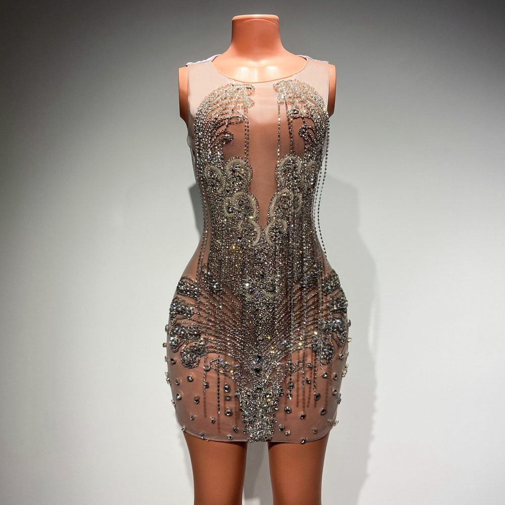 Keisha Luxury Beaded Dress Fashion Closet Clothing