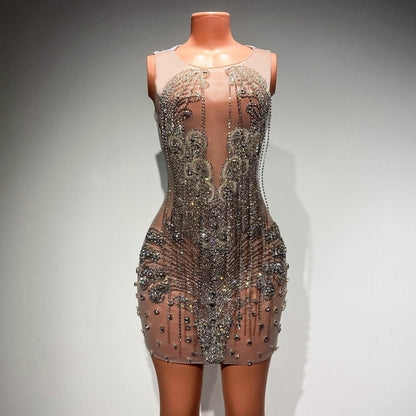 Keisha Luxury Beaded Dress Fashion Closet Clothing