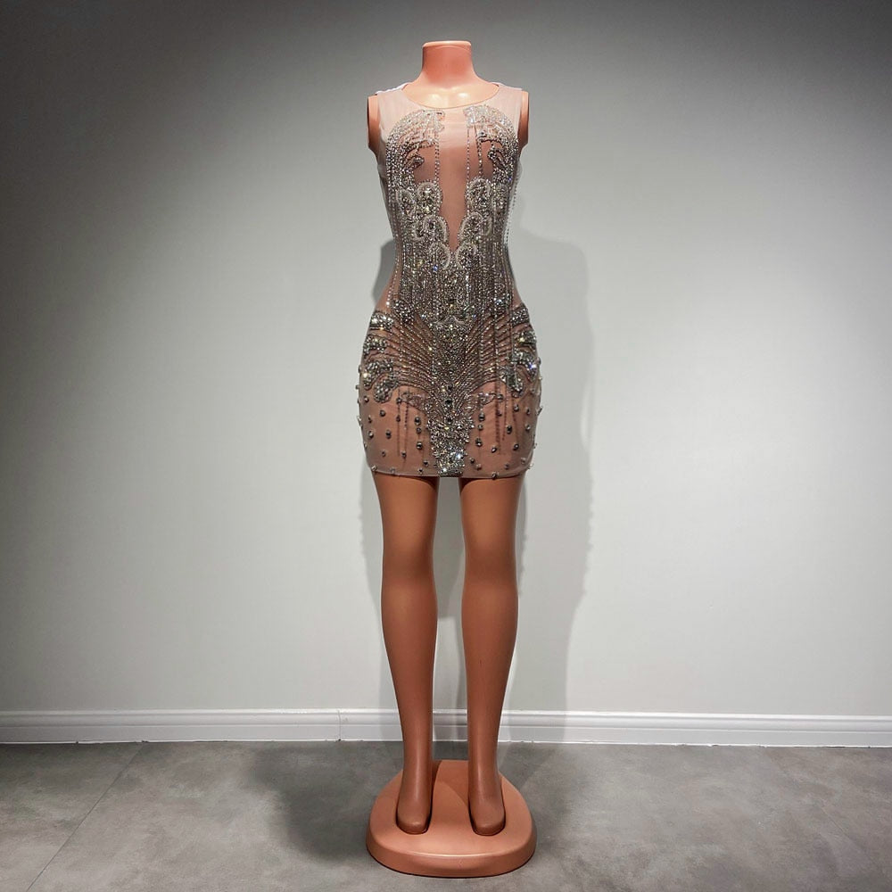 Keisha Luxury Beaded Dress Fashion Closet Clothing