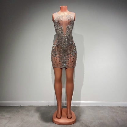 Keisha Luxury Beaded Dress Fashion Closet Clothing