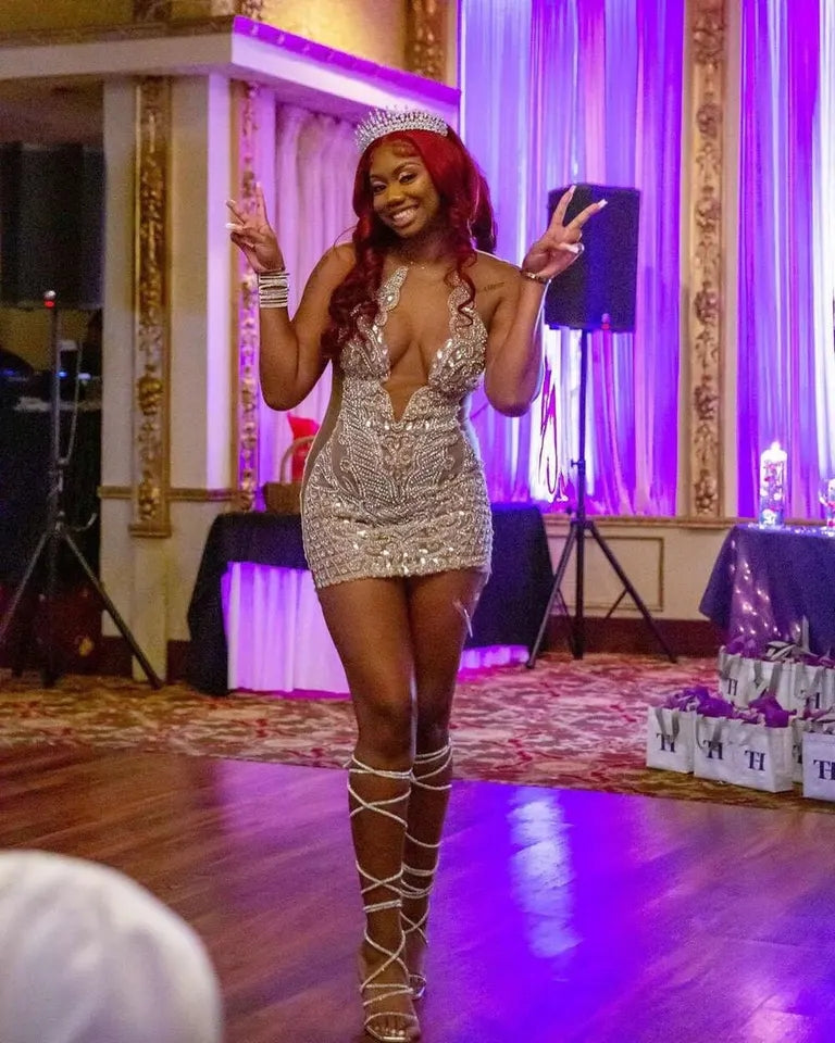 Kelsie Diamond Mini Dress Fashion Closet Clothing