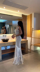 Kloe Tassel Maxi Dress Fashion Closet Clothing