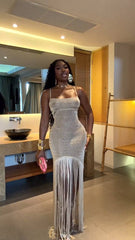 Kloe Tassel Maxi Dress Fashion Closet Clothing