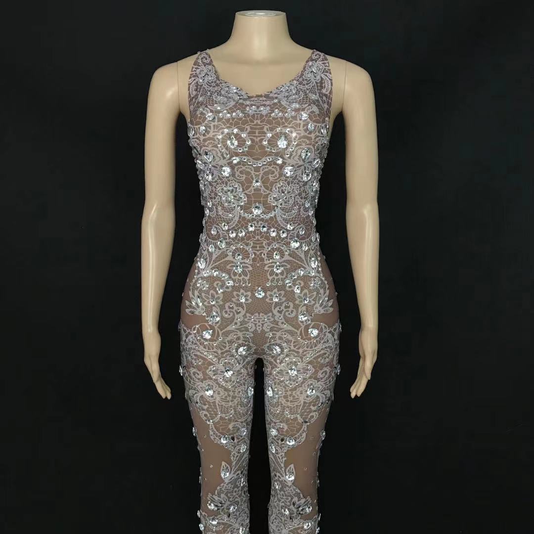 Krystal Mesh Jumpsuit Fashion Closet Clothing