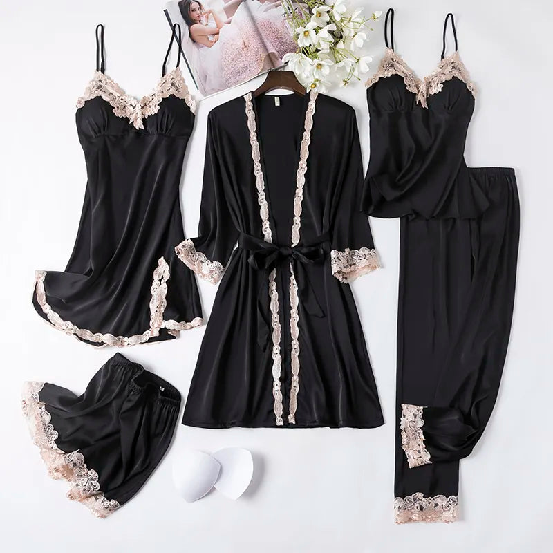 Lace Kimono Pajama Set Fashion Closet Clothing