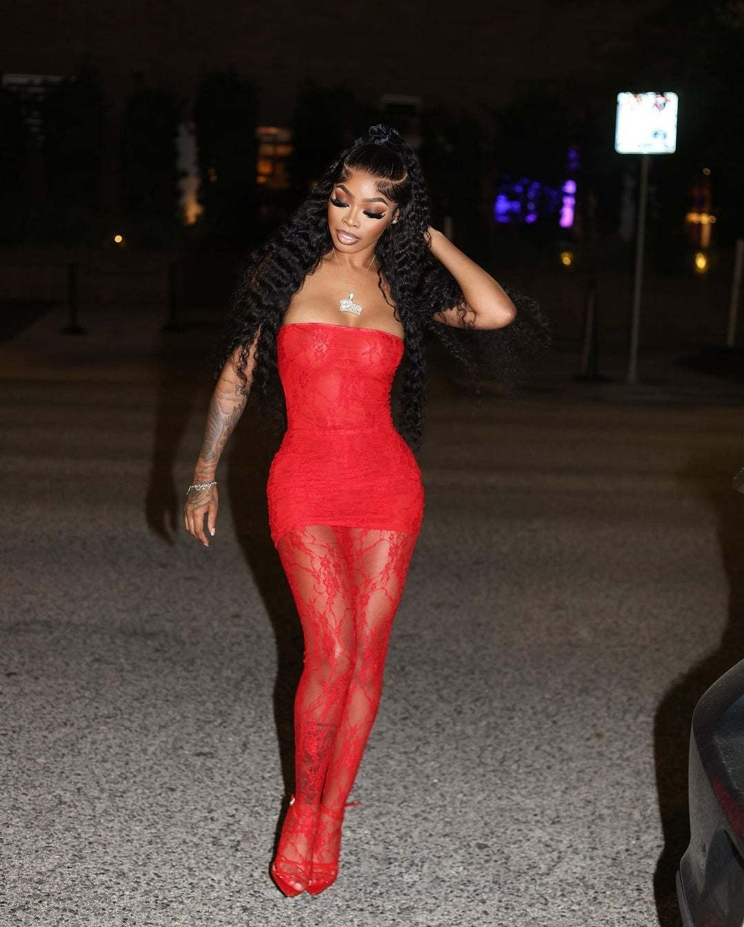 Lacey Mesh Set Fashion Closet Clothing