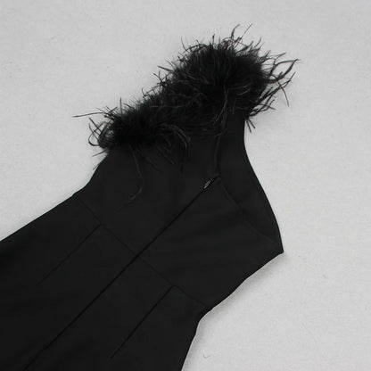 Lady in Black Bandage Maxi Dress Fashion Closet Clothing
