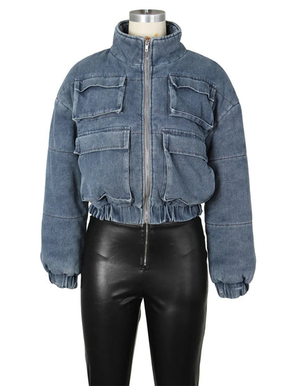 Lapel Denim Jacket Fashion Closet Clothing